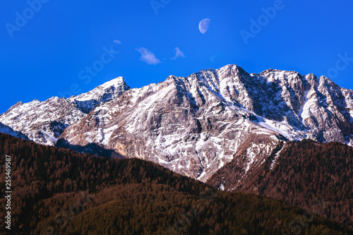 Moon and Mountains