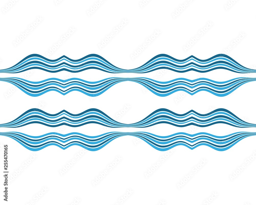 Water wave vector illustration Water wave vector illustration