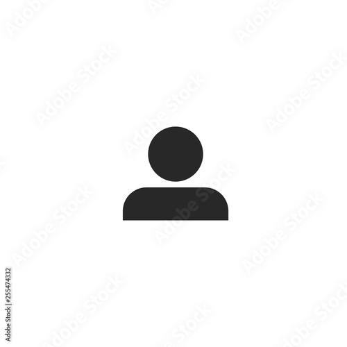 Man Icon vector. Simple flat symbol. Perfect Black pictogram illustration on white background