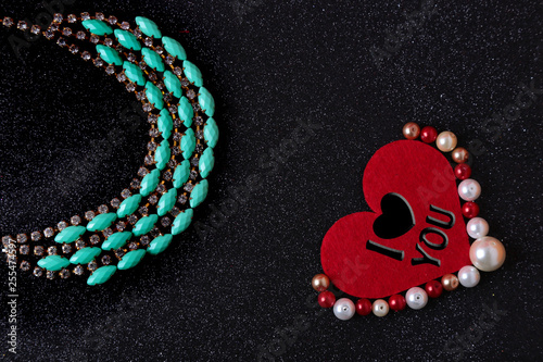 Frame of red hearts on Valentine's Day. Empty space for your text. White background