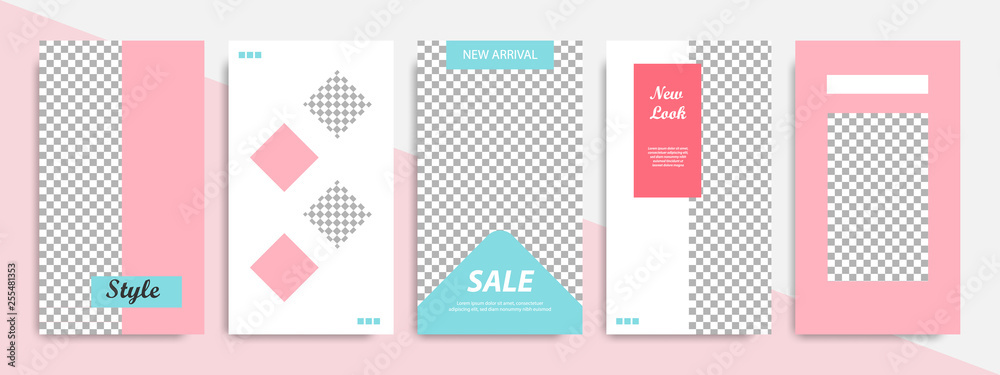 Modern minimal square shape template in pink, blue, turquoise, red and white color with frame. Corporate advertising template for social media stories, story, business banner, flyer, and brochure. Modern minimal square shape template in pink, blue, turquoise, red and white color with frame. Corporate advertising template for social media stories, story, business banner, flyer, and brochure.