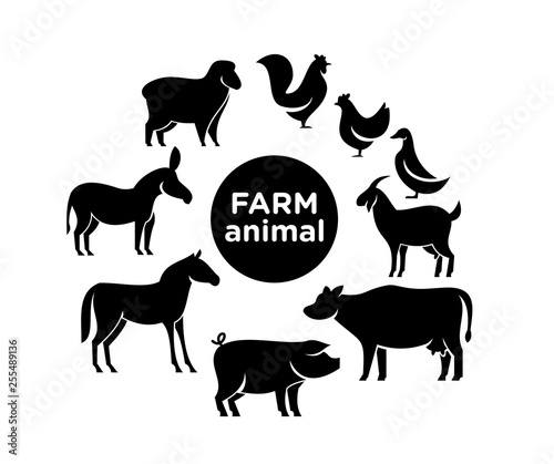 animal farm pack logo icon designs vector