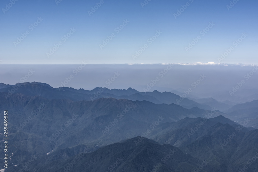 layers of mountain landscape