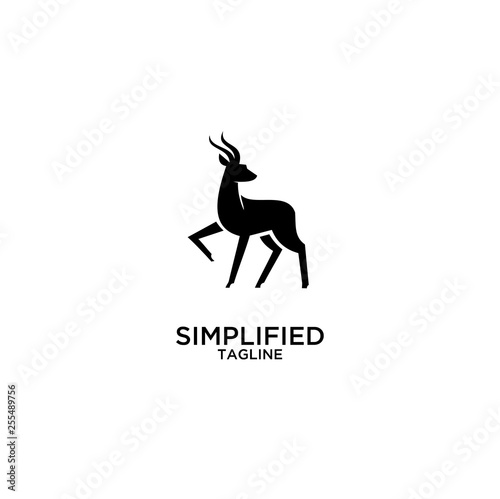 impala jump stylish logo icon designs vector