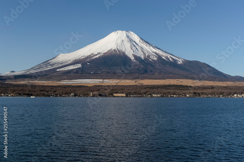 Mt. Fuji and Yamanakako in winter