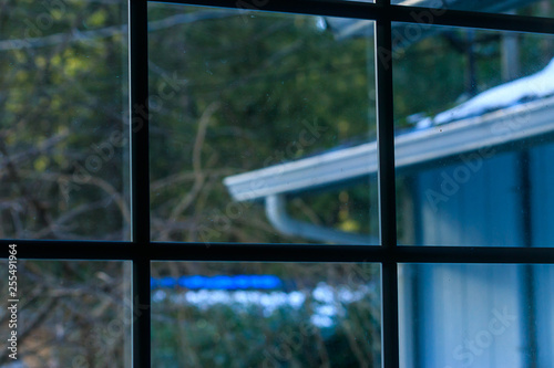 window with an out of focus background
