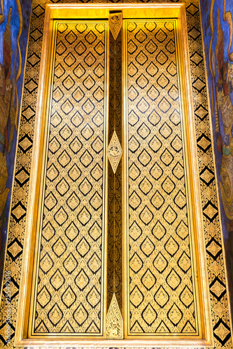 Measuring door, Thai temple at bangkok thailand.