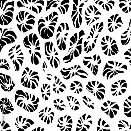 Brush grunge pattern. White and black vector.