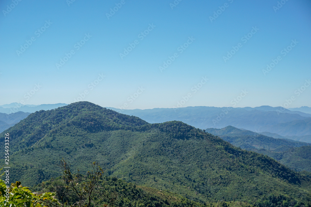 View Sea mountain in doiphuiko,maehongson , Thailand