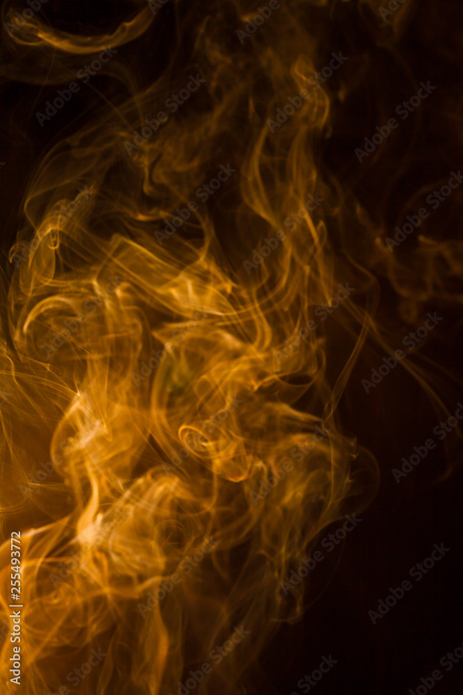 Gold smoke on black background. Gold smoke on black background.