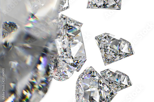 luxury diamond gem  3d rendering