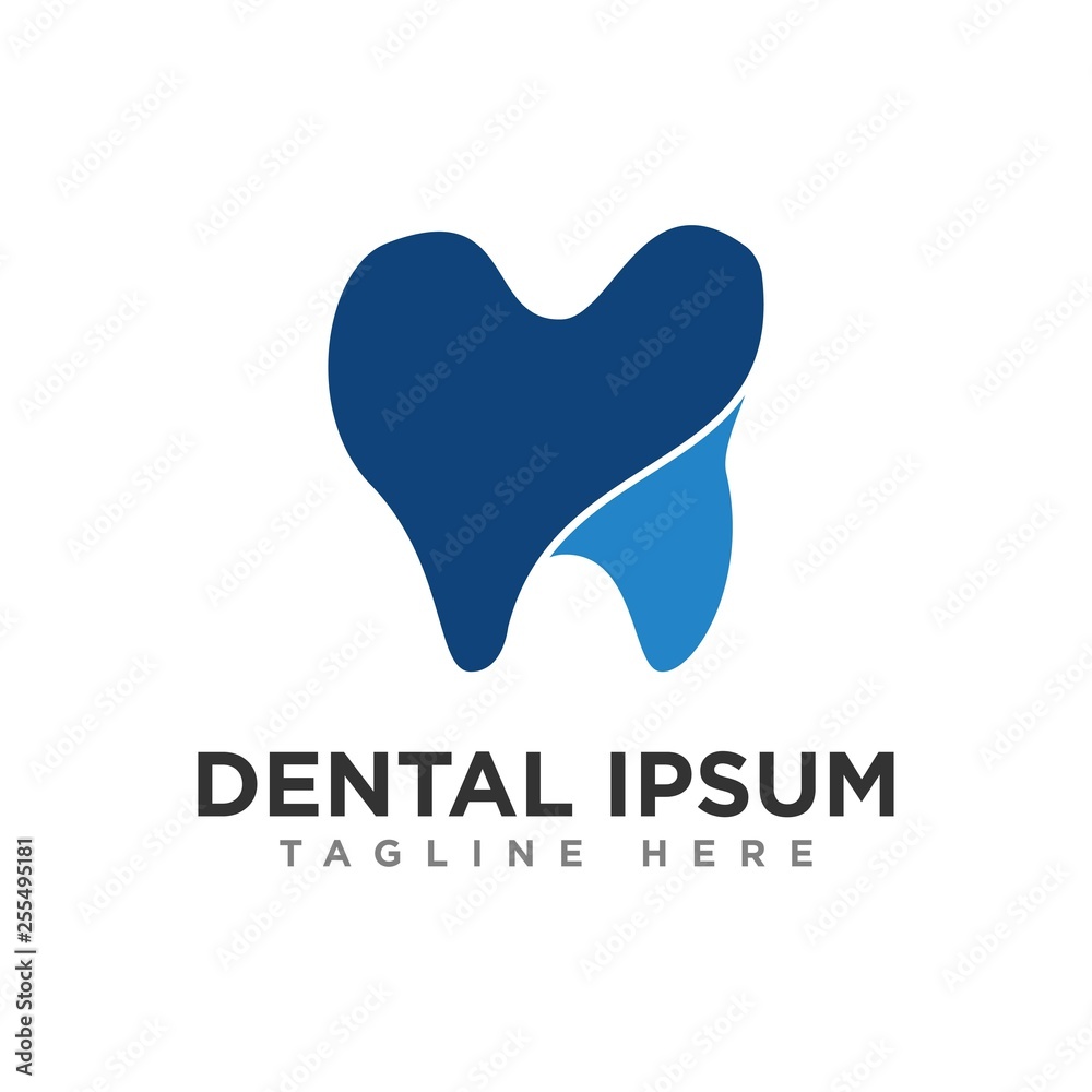 dental logo, dental care vector logo design