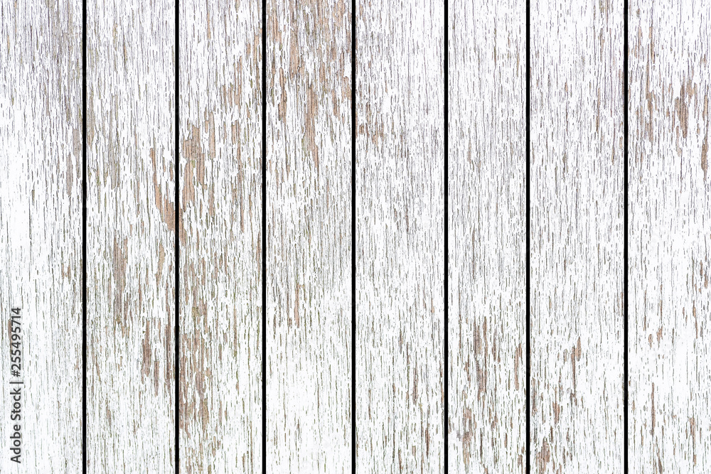 White natural wood wall texture and background seamless