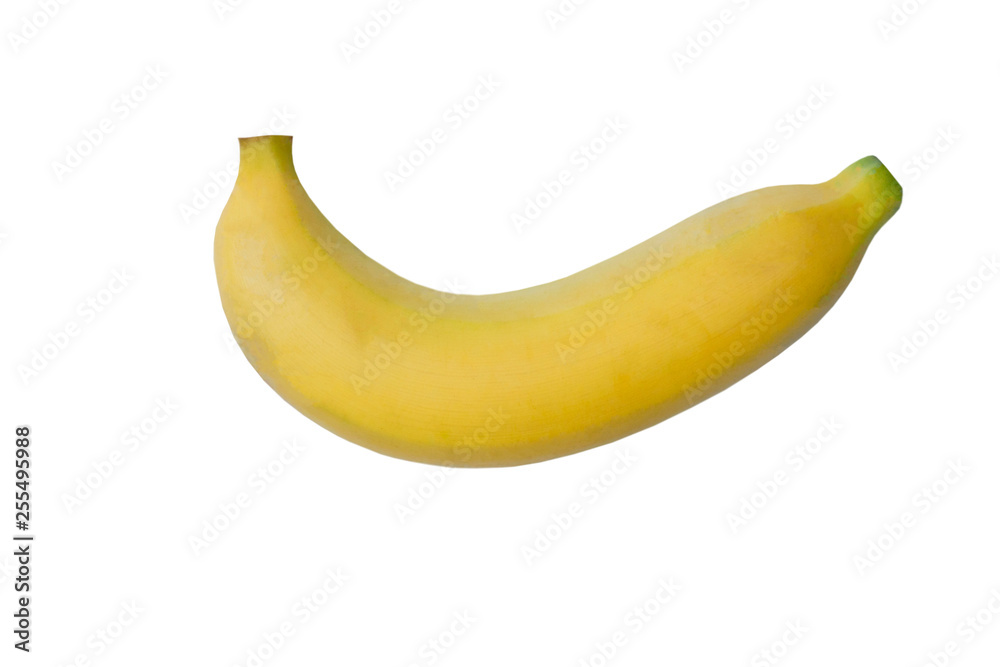 Yellow tasty banana isolated on a white background of file with Clipping Path . Yellow tasty banana isolated on a white background of file with Clipping Path .