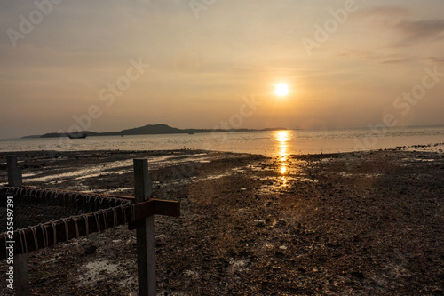 sunset on loh lanta at beach old town