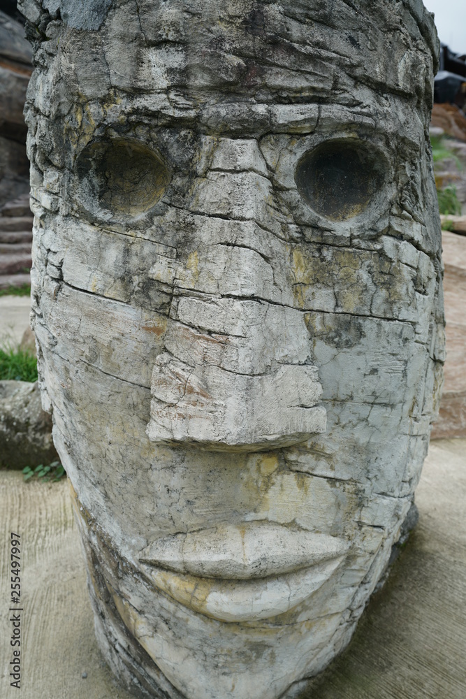 Old historic stone statue in the visayas region of the Philippines Stock Photo Adobe Stock