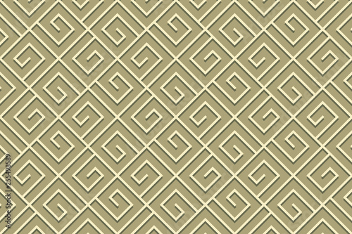 Striped seamless geomitrical pattern. Stylish monochrome trellis. Sacred geometry background. Maze.