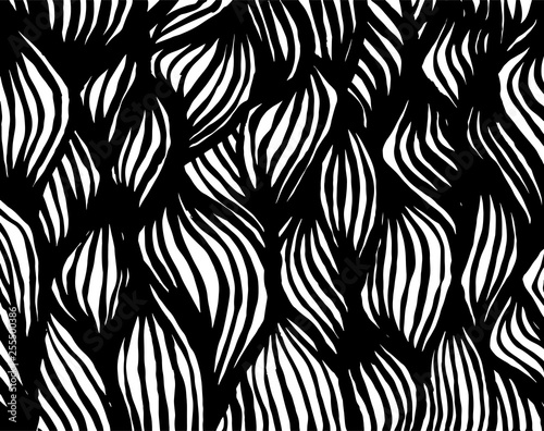 Brush grunge pattern. White and black vector.