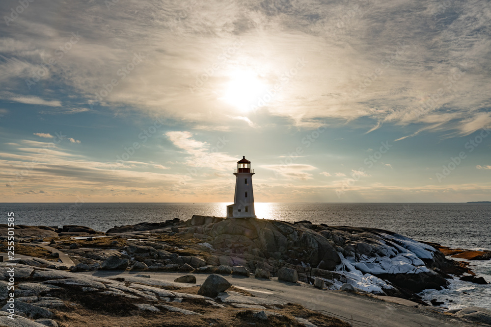 Travel attraction Peggys Cove Lighthouse NS Canada