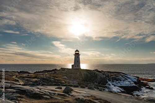 Travel attraction Peggys Cove Lighthouse NS Canada