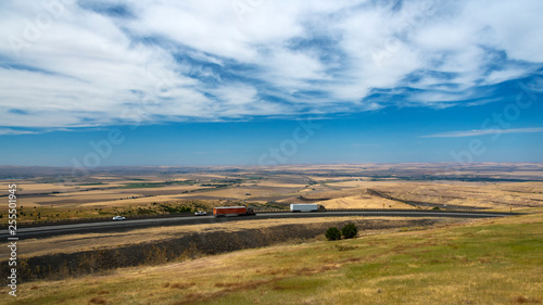 Trucks on the highway