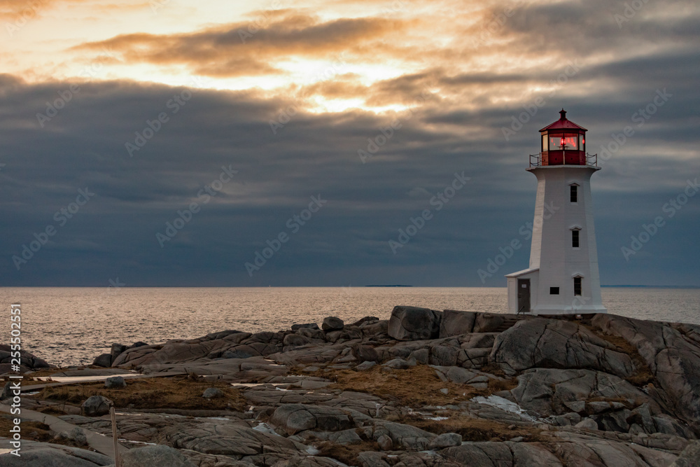 Travel destination Peggys Cove Lighthouse NS Canada