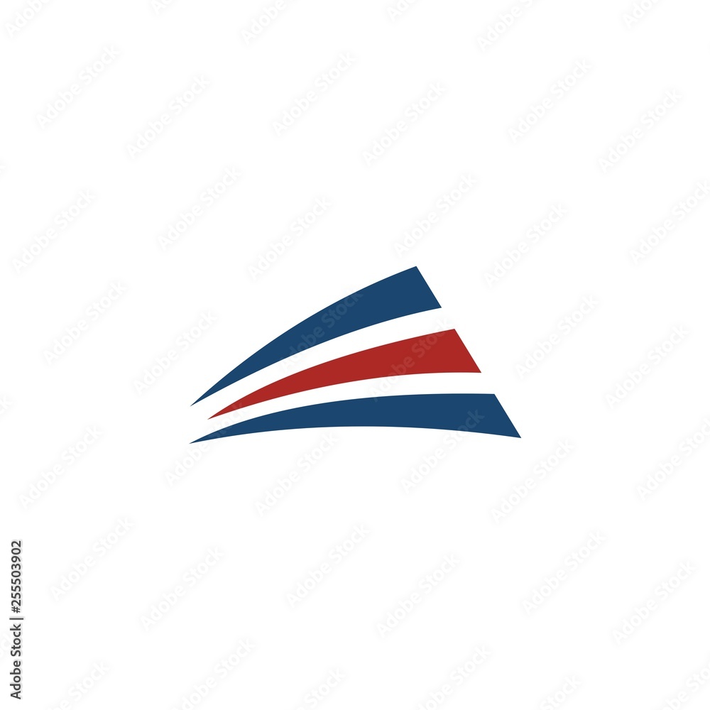 transportation logo abstract red and blue - Vector