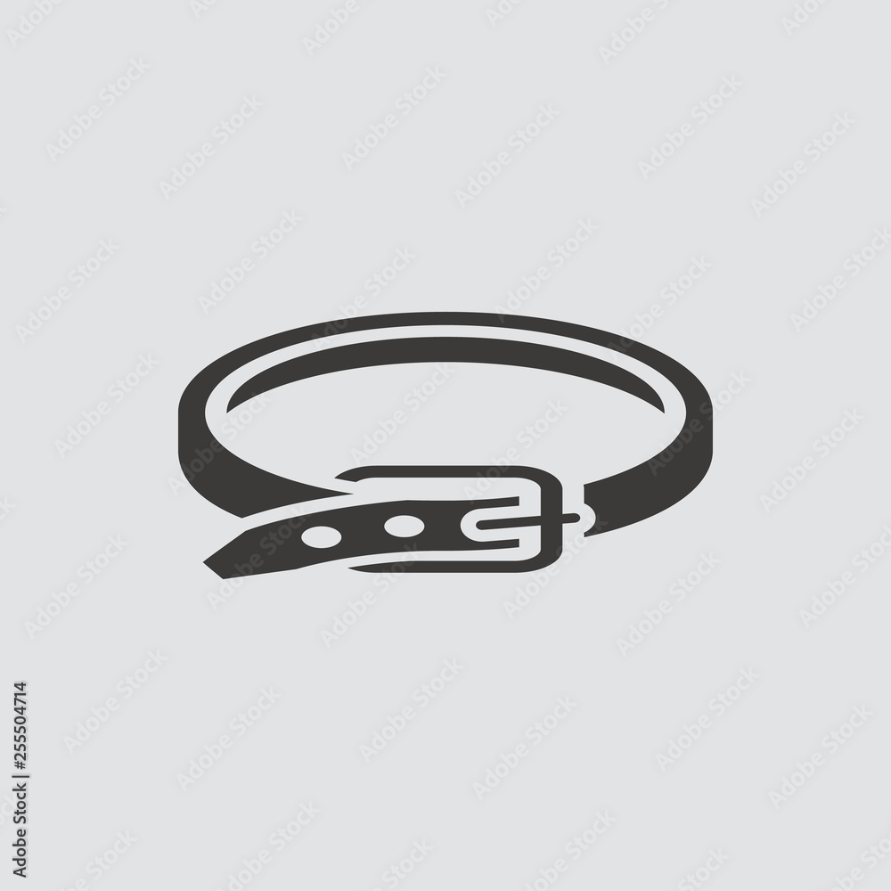 Belt icon isolated of flat style. Vector illustration. Belt icon isolated of flat style. Vector illustration.