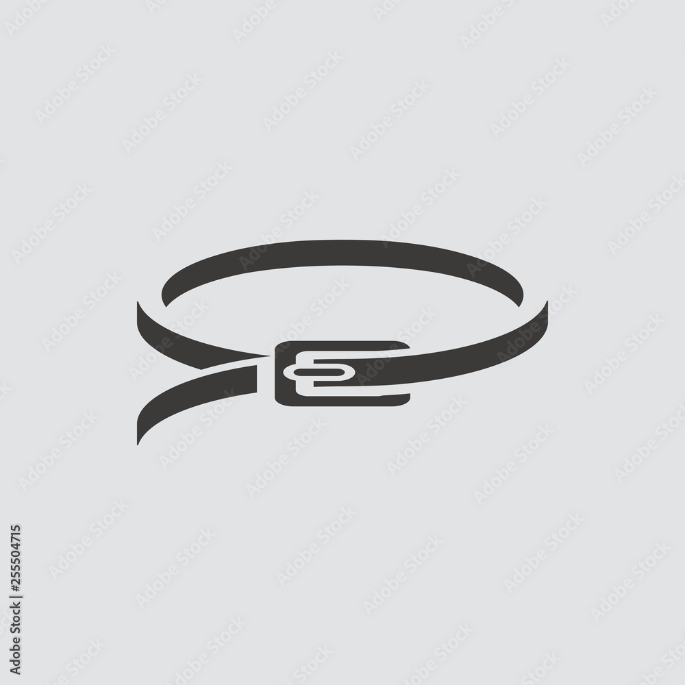 Belt icon isolated of flat style. Vector illustration. Belt icon isolated of flat style. Vector illustration.