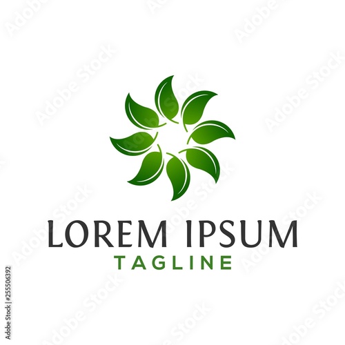 leaf, ecology, nature logo design vector