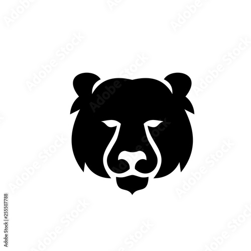 Bear head logo icon designs vector illustration template