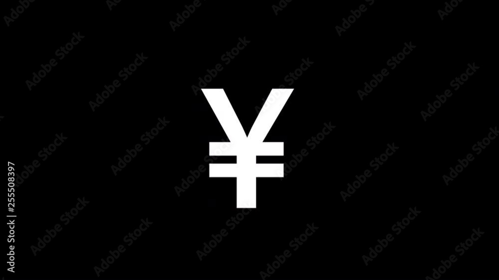 From the Glitch effect arises Yen Sign . Then the TV turns off. Alpha channel Premultiplied - Matted with color black From the Glitch effect arises Yen Sign . Then the TV turns off. Alpha channel Premultiplied - Matted with color black