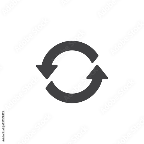 Refresh arrows vector icon. filled flat sign for mobile concept and web design. Two circular arrow glyph icon. Symbol, logo illustration. Pixel perfect vector graphics