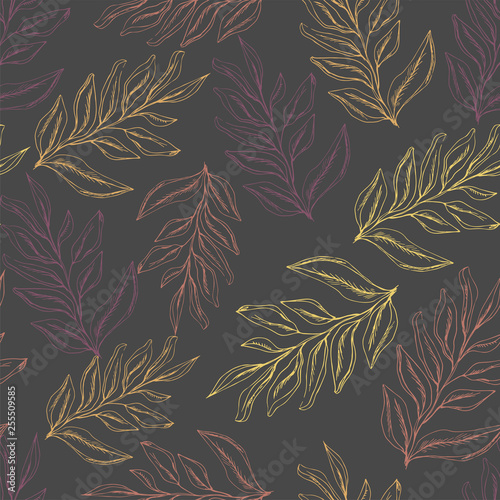 Abstract Elegance Seamless pattern with floral background - Vector
