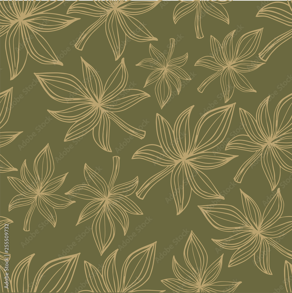 Seamless pattern with colored autumn leaves Seamless pattern with colored autumn leaves