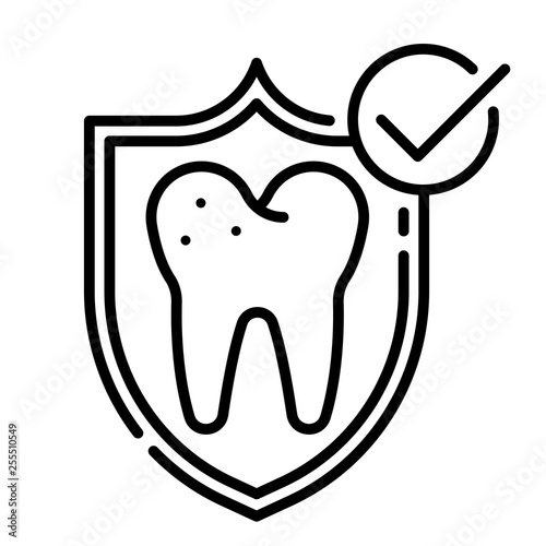 Dental insurance Line illustration
