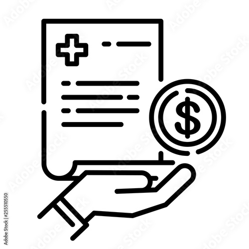 Covered medical expense Line illustration