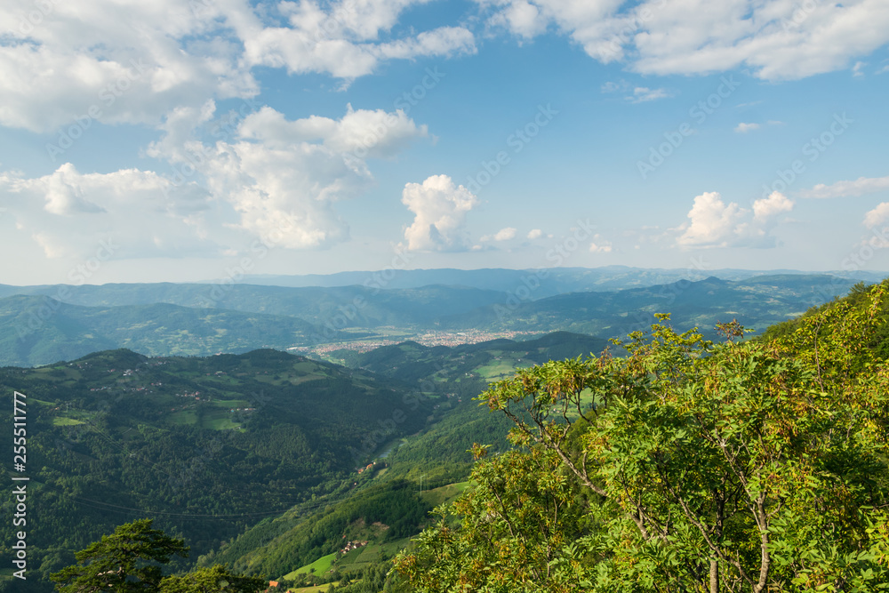 Obraz premium Mountain range nature landscape.