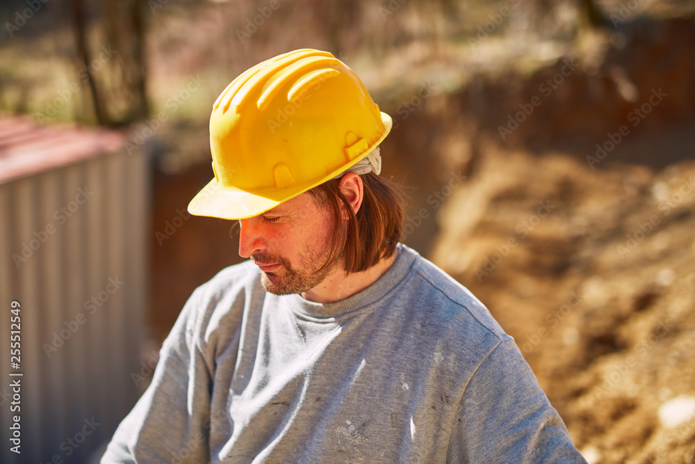 Construction worker on a heavy site doing hard work. Construction worker on a heavy site doing hard work.