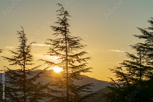 A sunrise photography over the Himalayas, taken from Chail