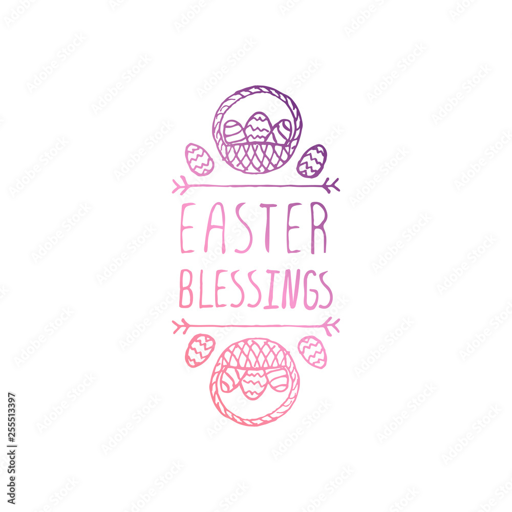 Hand drawn typographic easter element on white background Hand drawn typographic easter element on white background