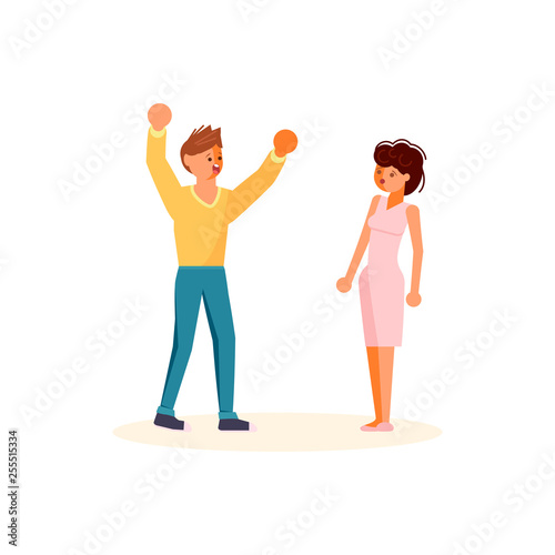 Violence in family concept.