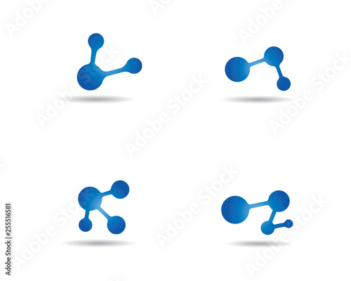 molecule logo vector icon illustration design 