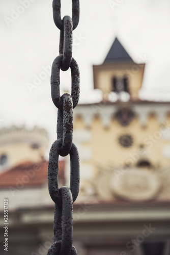 rusty chain on a background
