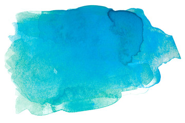 watercolor blue with paper texture. paint on paper.