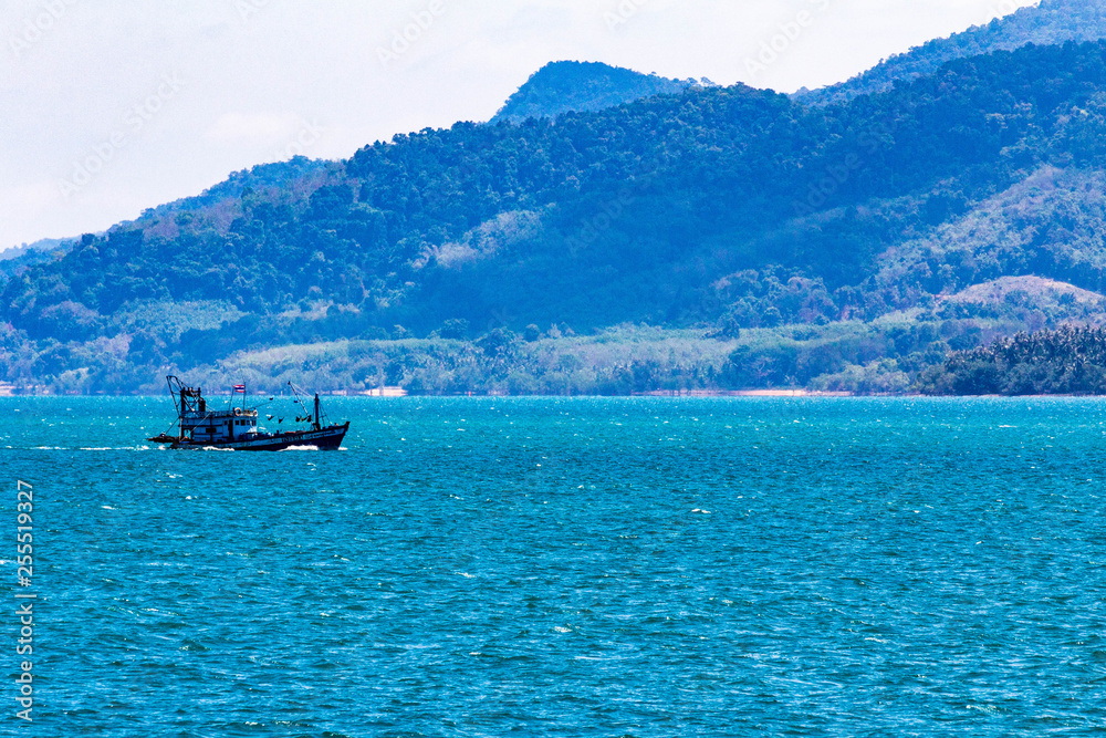 Boats and ferry''s around the island of Koh Chang Thailand