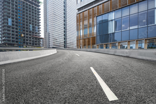 Wallpaper Mural empty highway with cityscape of chengdu,China Torontodigital.ca