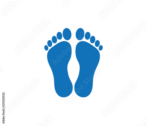 Human footprint icon vector on white background 