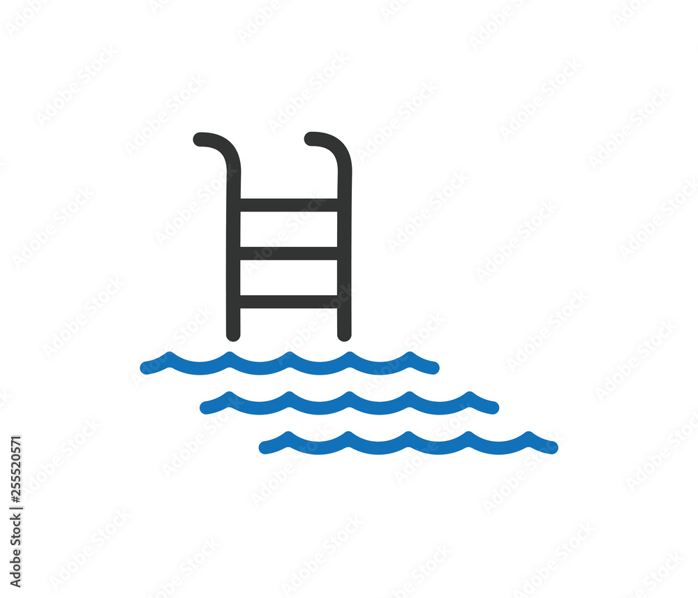 Modern pool icon vector, Single high quality outline symbol of water for web design or mobile app. Thin line signs of swimming for design logo, visit card, etc. - Vector Modern pool icon vector, Single high quality outline symbol of water for web design or mobile app. Thin line signs of swimming for design logo, visit card, etc. - Vector
