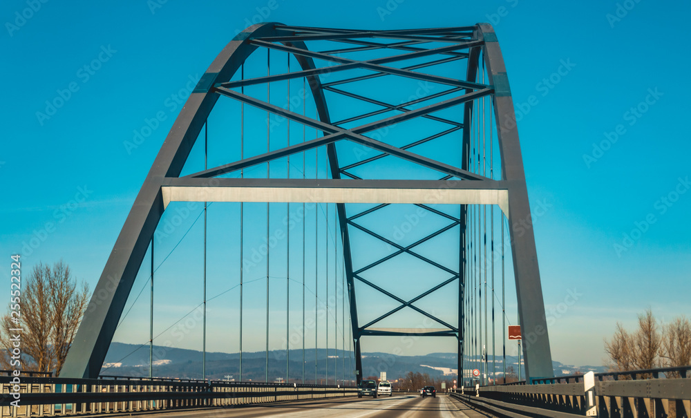 Beautiful bridge near Straubing-Danube-Bavaria-Germany Beautiful bridge near Straubing-Danube-Bavaria-Germany
